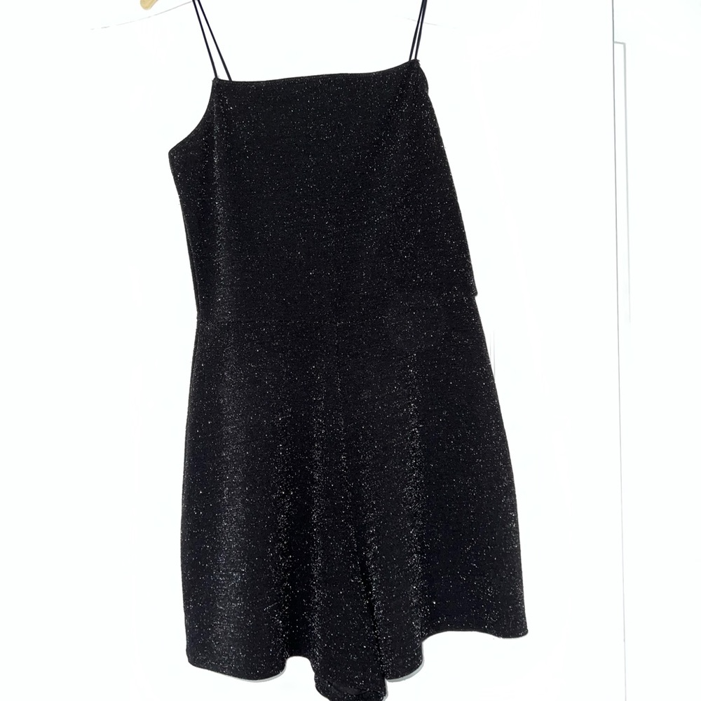 Black glittery romper